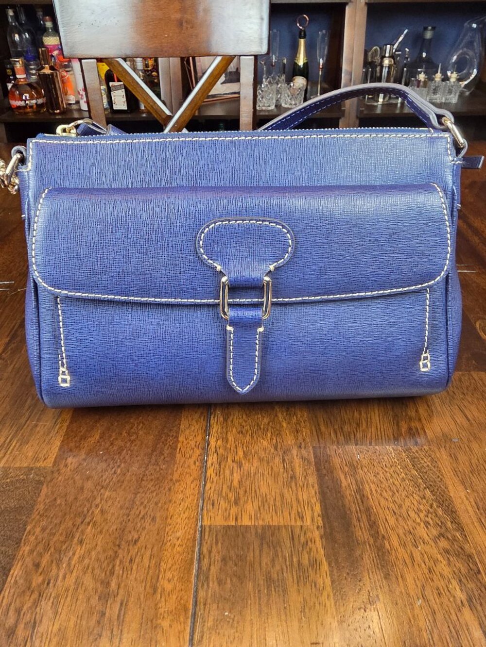 Dooney & Bourke Saffiano Dana Clutch – Marine Blue